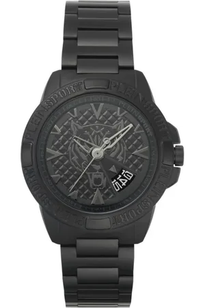 Philipp Plein Accessoires, Heren, Zwart, ONE Size, Touchdown Roestvrijstalen Horloge