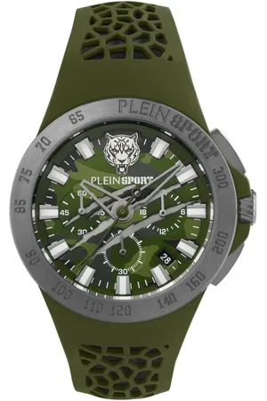 Philipp Plein Accessoires, Heren, Groen, ONE Size, Thunderstorm Chrono Horloge