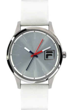 Fila Accessoires, Heren, Wit, ONE Size, Heren Leren Horloge style 38-116-004
