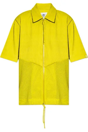 adidas Blouses & Shirts, Dames, Groen, M, Groene Geplooide Shirt met Tweewegsrits