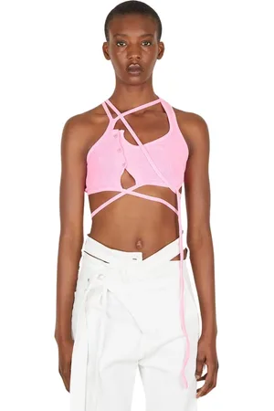 OTTOLINGER Tops, Dames, Roze, L, Katoen, Knop Bh Top met Uitsnede