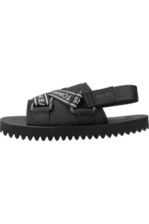 Tommy Hilfiger Schoenen, Dames, Zwart, 39 EU, Verhoog je zomerstijl met premium sandalen
