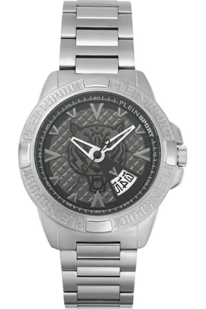 Philipp Plein Accessoires, Heren, Grijs, ONE Size, Touchdown Roestvrijstalen Horloge