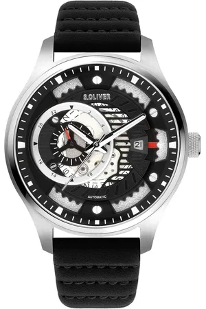 QS by s.Oliver Accessoires, Dames, Grijs, ONE Size, Automatisch Horloge Zwart Zilver So-3941-La