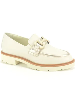 Dl Schoenen, Dames, , 38 EU, Platin Moccasin Loafers Vrouwen