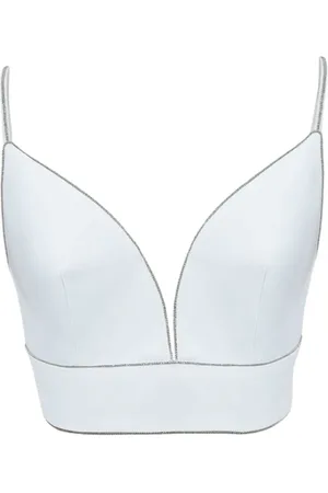 Elisabetta Franchi Tops, Dames, Wit, S, Stunning Joya Crop Top