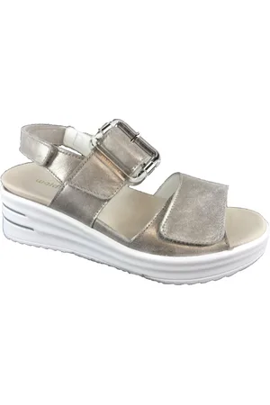 Waldläufer Schoenen, Dames, Bruin, 37 EU, Platte sandalen voor vrouwen