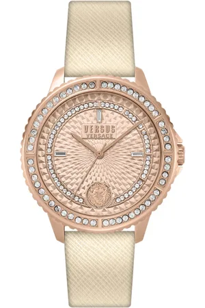 VERSACE Accessoires, Dames, Veelkleurig, ONE Size, Elegante Montorgueil Roestvrijstalen Armbandhorloge