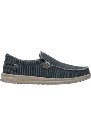 Hey dude Schoenen, Heren, Blauw, 45 EU, Klassieke Sailor Loafers voor Mannen