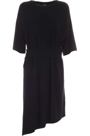 DKNY Blouses & Shirts, Dames, Zwart, XS, Katoen, Zwarte Tuniek Jurk met Metalen Details