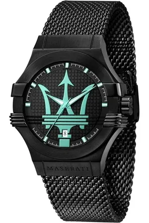 Maserati Accessoires, Heren, Zwart, ONE Size, Aqua Edition Roestvrijstalen Horloge
