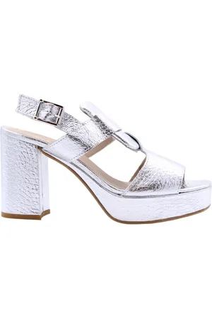 E mia Schoenen, Dames, Grijs, 39 EU, Hoge hak sandalen voor vrouwen