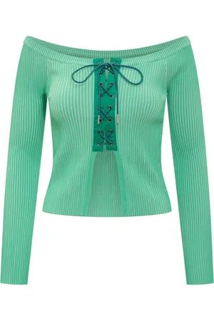 Andersson Bell Tops, Dames, Groen, S, Gestreepte Korset Top