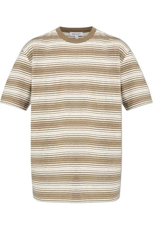 Norse projects Tops, Heren, Bruin, S, Katoen, T-shirt `Johannes`