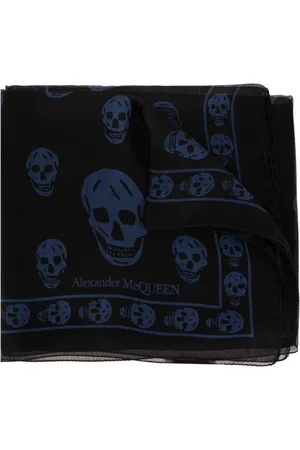 Alexander McQueen Accessoires, Heren, Zwart, ONE Size, Zijden sjaal