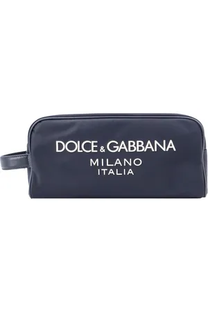 Dolce & Gabbana Tassen, Heren, Blauw, ONE Size, Nylon, Logo Nylon Clutch