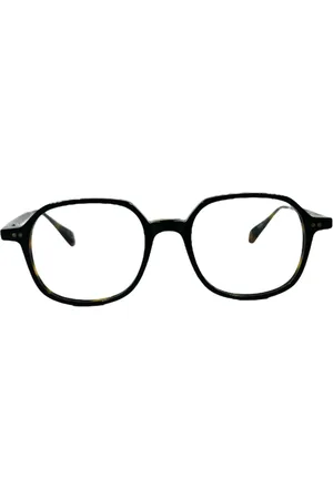Kaleos Accessoires, unisex, Zwart, ONE Size, Leer, Handgemaakte Retro Vierkante Zonnebril