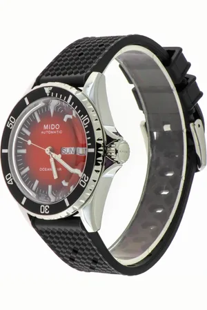 MIDO Accessoires, Dames, Rood, ONE Size, Rood Verloop Wijzerplaat Automatisch Dameshorloge