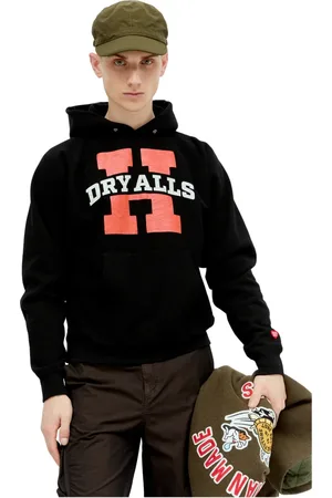 HUMAN MADE Sweatshirts & Hoodies, Heren, Zwart, S, Katoen, Hoodie met Distressed Tekstprint