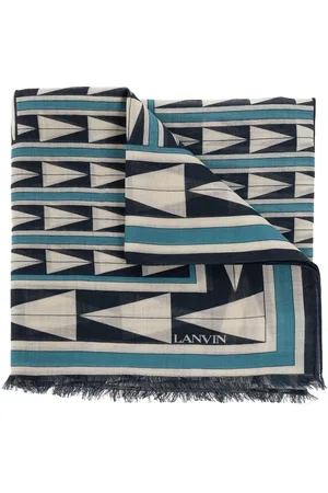 Lanvin Accessoires, Dames, Veelkleurig, ONE Size, Wol, Groene Wol Fringe Sjaal Aw 23