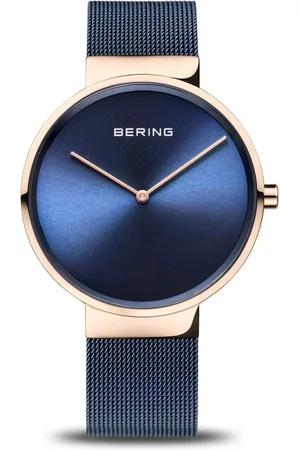 Bering Accessoires, Dames, Blauw, ONE Size, Klassiek Milanaise Blauw Quartz Horloge