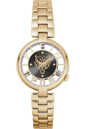 Philipp Plein Accessoires, Dames, Geel, ONE Size, Tiger Luxe Dameshorloge