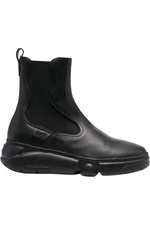 AGL ATTILIO GIUSTI LEOMBRUNI Schoenen, Dames, Zwart, 40 EU, Leer, Zwarte Leren Chelsea Booties