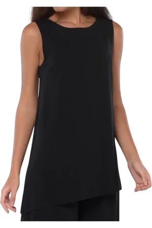 Kaos Tops, Dames, Zwart, M, Asymmetrische Blouse