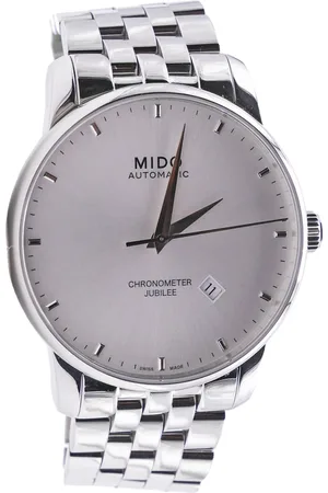 MIDO Accessoires, Heren, Grijs, ONE Size, Baroncelli Automatisch Zilveren Wijzerplaat Horloge
