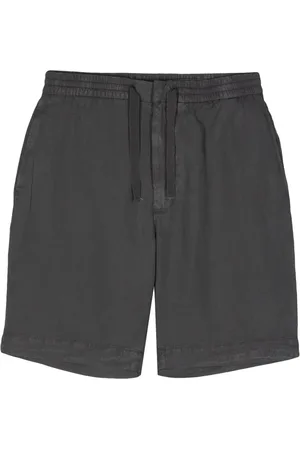 OFFICINE GENERALE Korte broeken, Heren, Grijs, M, Linnen, Magnet GMT Dye Italiaans Linnen Overhemd