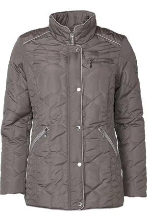 Danwear Jassen, Dames, Grijs, 2Xl, Polyester, Gewatteerde Overgangsjas Aardetint