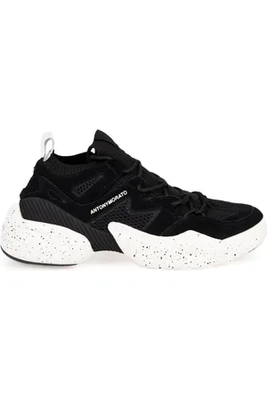 Antony Morato Schoenen, Heren, Zwart, 44 EU, Leer, Elegante Vetersneakers