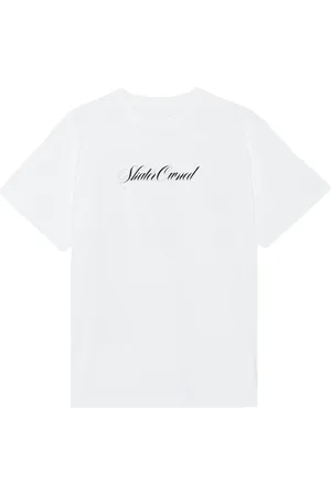 Soulland Tops, unisex, Wit, S/M, Katoen, Skater Print T-shirt