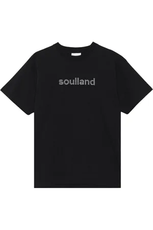 Soulland Tops, unisex, Zwart, Xl/2Xl, Katoen, Rhinestone T-shirt