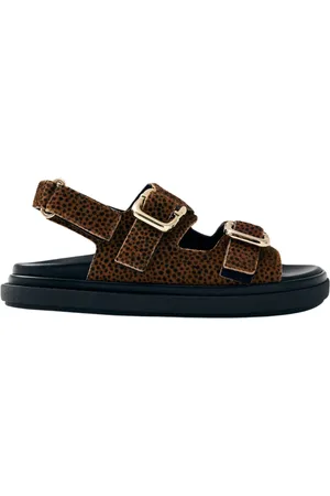 ALOHAS Schoenen, Dames, Bruin, 42 EU, Zachte Tan Leren Sandalen