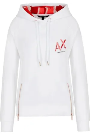 Armani Exchange Sweatshirts & Hoodies, Dames, Wit, S, Katoen, Witte Hoodie Ss 22
