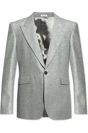 Alexander McQueen Jassen, Heren, Grijs, M, Glinsterende Blazer