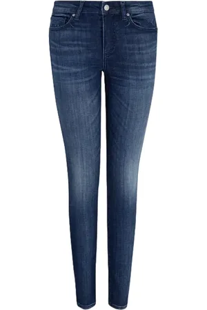 Armani Exchange Jeans, Dames, Blauw, W31, Katoen, Blauwe Super Skinny Dames Jeans