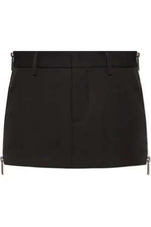 Dsquared2 Rokken, Dames, Zwart, XS, Rok met decoratieve ritsen