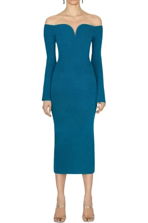 GALVAN Kleedjes, Dames, Blauw, S, Iconische Blauwe Jurk Grace 
