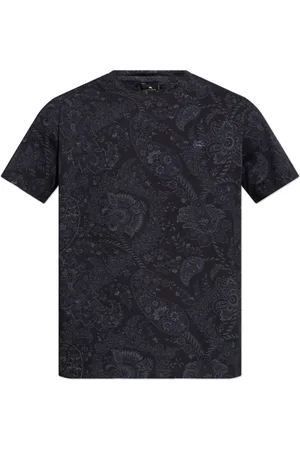Etro Tops, Heren, Blauw, 3Xl, Katoen, Katoenen t-shirt