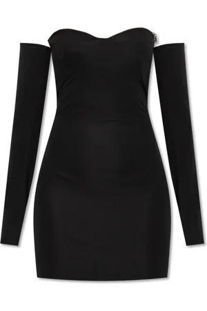 Dsquared2 Kleedjes, Dames, Zwart, L, Jurk met decoratieve mouwen
