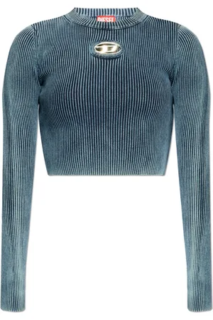 Diesel Tops, Dames, Blauw, M, Katoen, Top `M-Anchor-A`