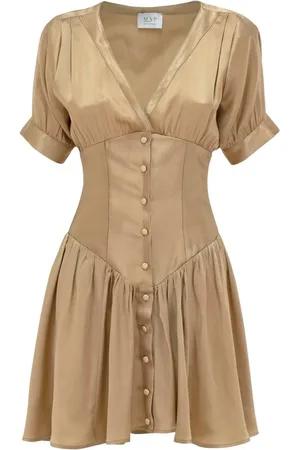 MVP Wardrobe Kleedjes, Dames, Bruin, S, Vence Mini Dress
