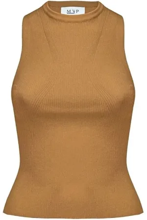 MVP Wardrobe Tops, Dames, Bruin, 2Xs, Montfleury Knit TOP