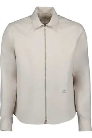 Courrèges Jassen, Heren, Grijs, S, Klassieke Rits Twill Jas