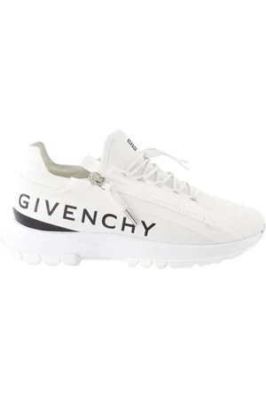 Givenchy Schoenen, Heren, Wit, 43 1/2 EU, Leer, Spectre Vetersluiting Rits Amandel Teen Mand