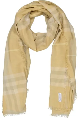 Burberry Accessoires, Dames, Veelkleurig, ONE Size, Wol, Geruite wollen sjaal