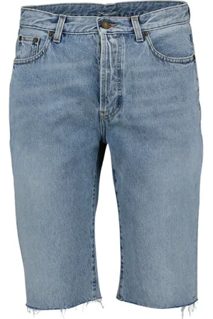 Saint Laurent Korte broeken, Heren, Blauw, W31, Denim, Denim Bermuda Shorts