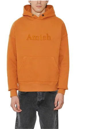 AMISH Sweatshirts & Hoodies, Heren, Geel, M, Katoen, Katoenen Hoodie